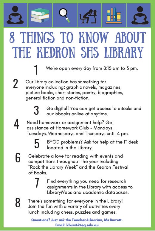 8 Things to know about the Kedron SHS Library.JPG